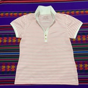 Vineyard Vines Striped Wicking Pique Polo
